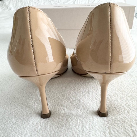 Sergio Rossi Mid-Heel Patent Calfskin Pump Blush 34.5 - Picture 9 of 15